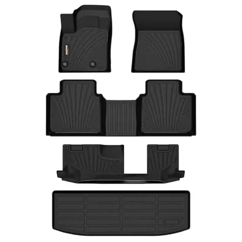 Binmotor-Floor Mats & Cargo Liner for 2022-2025 Mitsubishi Outlander SE,SEL,ES,SE, Launch Edition, Platinum Edition (Excludes PHEV/Sport Versions), All Weather Outlander Accessories - BINMOTOR