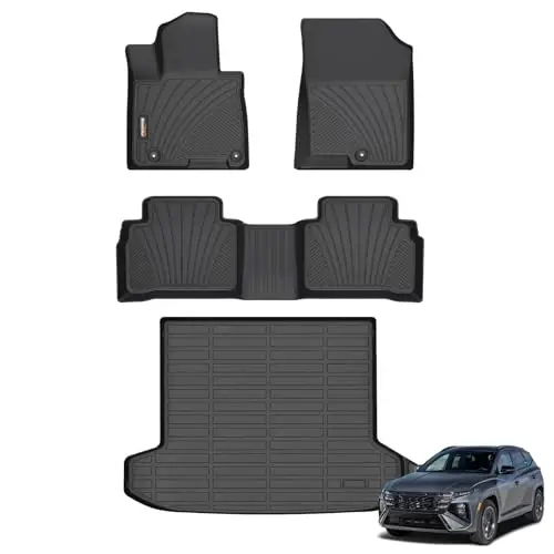 Binmotor-Floor Mats & Cargo Liner for 2022-2026 Hyundai Tucson 2022-2026 Gas Version, All Weather Car Floor Mats Cargo Tunk Mat Floor Liners Tucson Accessories 