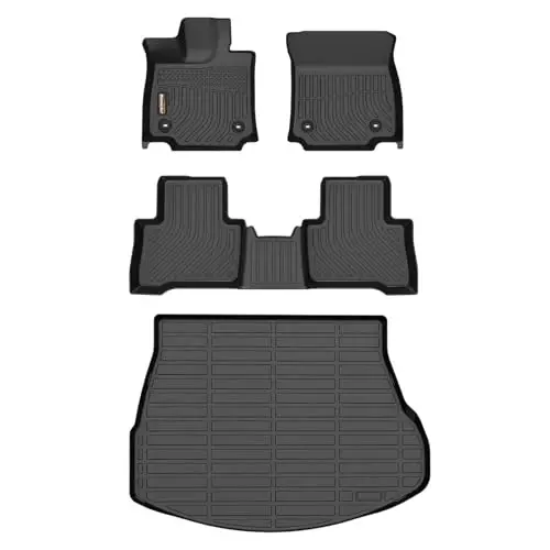 Binmotor-Floor Mats & Cargo Liner for 2022-2026 Lexus NX Hybrid & Plug-in Hybrid (Only NX350h/ NX450h+)(Cargo Mat for Top Position), TPE Car Mats for NX Hybrid Accessories 