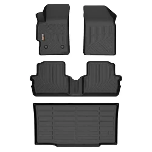 Binmotor-Floor Mats & Cargo Liner for Chevy Spark American 2015-2022 | All Weather Car Mtas Floor Liners Car Floor Mats Cargo Trunk Mat for Chevrolet Chevy Spark American Accessories 
