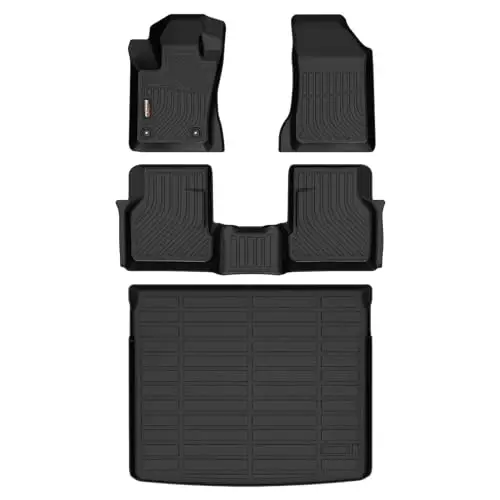 Binmotor-Floor Mats & Cargo Liner for Dodge Hornet 2023 2024 2025, GT GT Plus & R/T Plug-in Hybrid, All Weather Mats for Hornet Cargo Trunk Mat, Floor Liners Car Mats Accessories for Hornet 