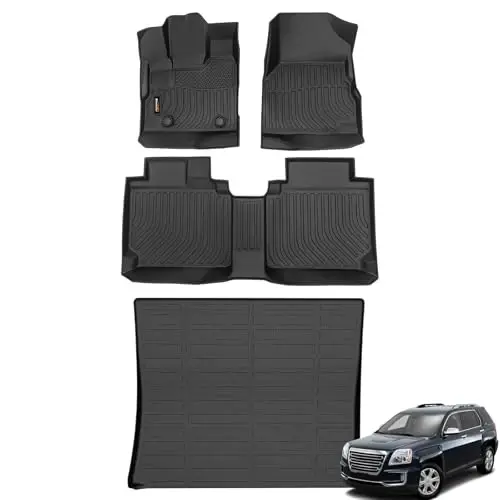 Binmotor-Floor Mats & Cargo Liner for GMC Terrain 2012-2017 Chevy Equinox, All Weather Car Floor Mats 2017 GMC Terrain/Chevy Equinox Accessories for Terrain 