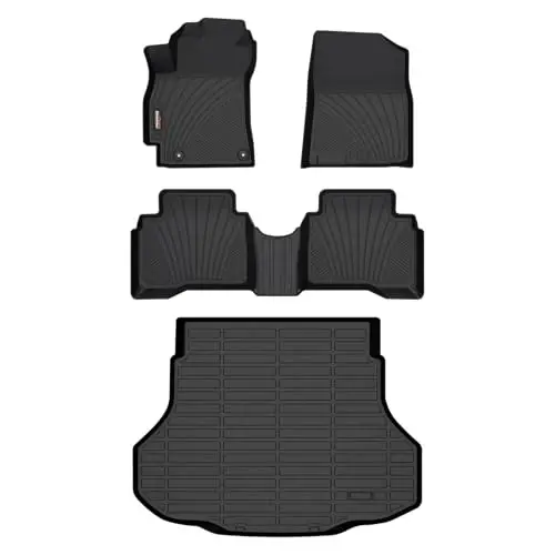 Binmotor-Floor Mats & Cargo Liner for Hyundai Elantra Hybrid 2026 2025 2024 2023 2022 2021, All Weather Car Floor Mat for Hyundai Elantra Hybrid Accessories Cargo Trunk Mats 