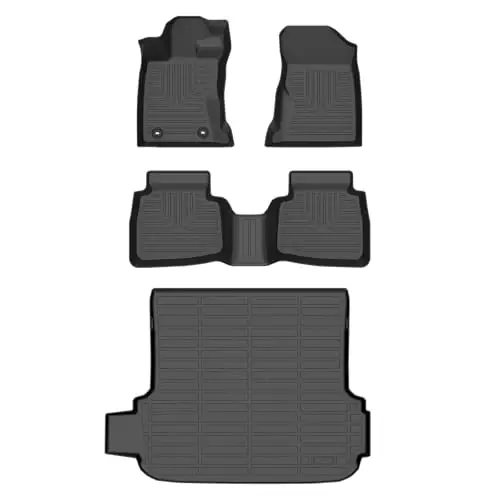 Binmotor-Floor Mats & Cargo Liner for Subaru Outback 2026 All Trims | All Weather Car Mats Waterproof TPE Floor Liners for Subaru Legacy Accessories-Black - 1