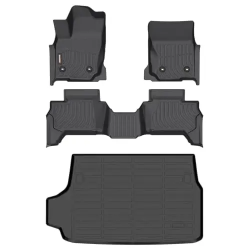 Binmotor-Floor Mats & Cargo Liner for Toyota 4Runner 2025 2026 (Only for 5 Seats, Not for Hybrid/EV), TPE All Weather Car Floor Mat Cargo Trunk Mat Liners for Toyota 4Runner 2025 Accessories 
