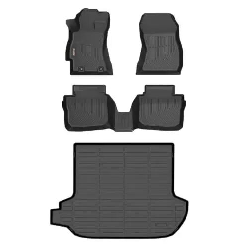 Binmotor-Floor Mats & Cargo Liner Set for 2010-2014 Subaru Outback | Base丨Premium丨Limited丨TPE All Weather Car Floor Mats Cargo Trunk Mat for Subaru Outback Accessories - Binmotor