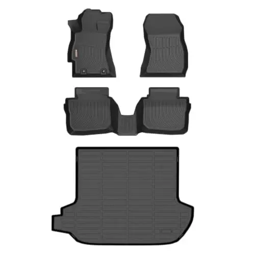 Binmotor-Floor Mats & Cargo Liner Set for 2010-2014 Subaru Outback | Base丨Premium丨Limited丨TPE All Weather Car Floor Mats Cargo Trunk Mat for Subaru Outback Accessories - 1