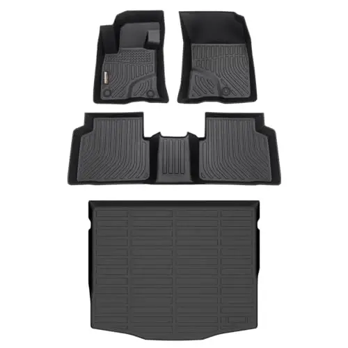 Binmotor-Floor Mats & Cargo Liner Set for 2020-2026 Ford Escape (Only Gasoline), TPE All Weather Car Floor Mat for Ford Escape Accessories, Floor Liners Escape Trunk Mat 
