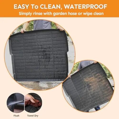 Binmotor-Floor Mats & Cargo Liner Set for 2021-2016 Honda Civic Sedan LX丨Sport丨EX丨EX-T丨EX-L丨Touring丨Si Sedan, Not for Hatchback and Coupe, All Weather Car Floor Mats for Honda Civic Accessories - BINMOTOR