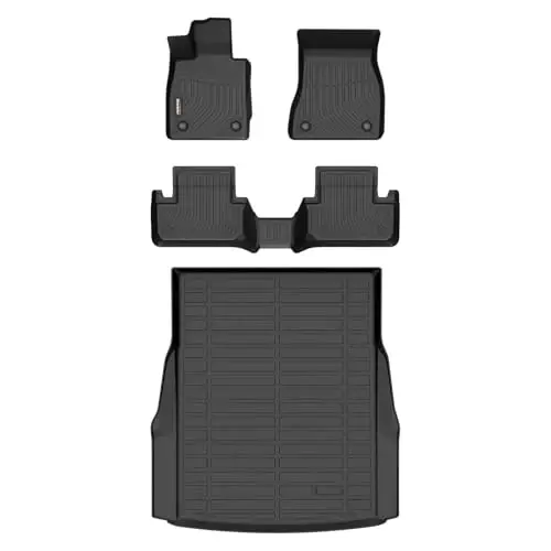 Binmotor-Floor Mats & Cargo Liner Set for BMW i5 2024 2025 2026, All Weather Car Floor Mat for BMW i5 Accessories TPE Car Floor Liners Trunk Mat 