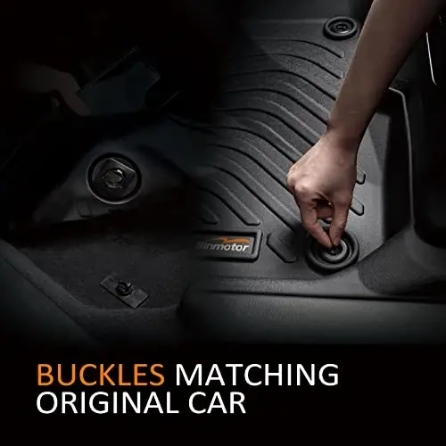 Binmotor-Floor Mats & Cargo Liner Set for Buick Enclave 2018-2024, All Weather Car Floor Mat, TPE Liners Cargo Trunk Mat for Accessories - 4