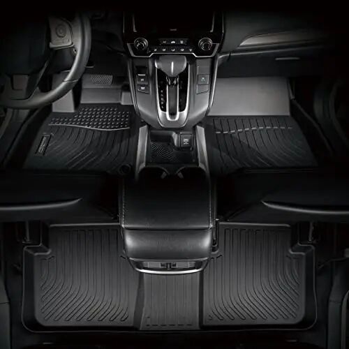 Binmotor-Floor Mats & Cargo Liner Set for Hyundai Santa FE 2021-2023 (Not Fit for Hybrid), Front & 2nd Row & Cargo Liner, TPE All Weather Mats Cargo Trunk Mat for Santa FE Accessories - 1