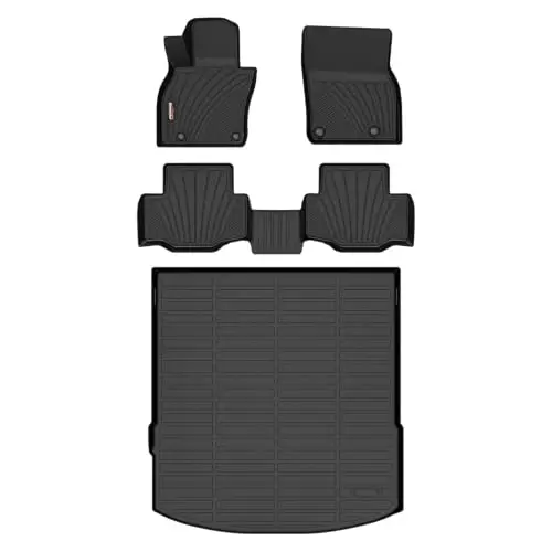 Binmotor-Floor Mats & Cargo Liner Set for Mazda CX70 & CX-70 PHEV 2025, All Weather Car Floor Mat for Mazda CX 70 Accessories, Mats TPE Car Liners for CX-70 Trunk Liner - BINMOTOR