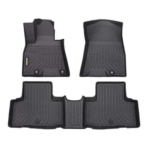 Binmotor-Floor Mats Custom for for Genesis GV80 2021-2026 5-Seater, 1st & 2nd Row Full Set, Heavy Duty Car Floor Liners for Genesis GV80 Accessories 