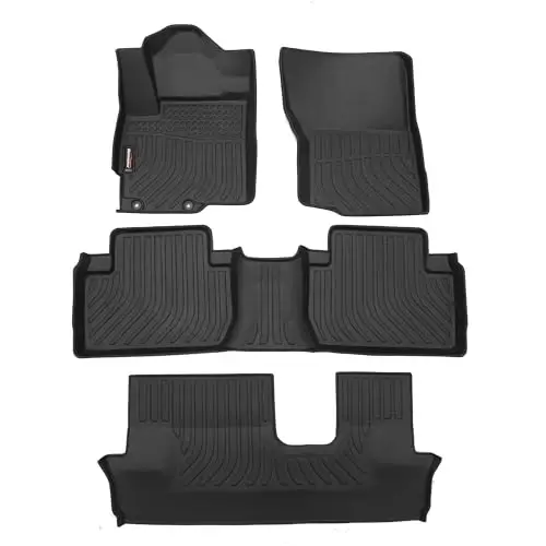 Binmotor-Floor Mats for 2014-2021 Mitsubishi Outlander, All Weather Car Floor Mat for Outlander Accessories TPE Heavy Duty Liners 