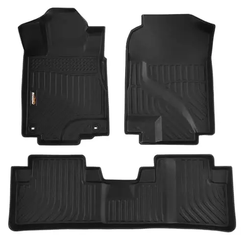 Binmotor-Floor Mats for Honda CRV 2012-2016 (Not for Touring), 1st+2nd Row Car Mats All Weather for CR-V 