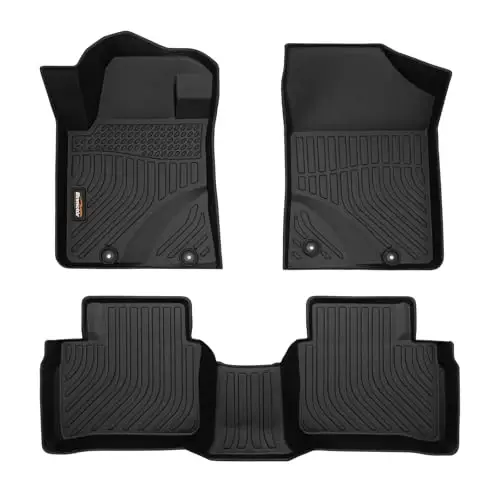 Binmotor-Floor Mats for Nissan Altima 2014 2015 2016 2017 2018, Front & 2nd Row Mat, TPE All Weather Mats Rubber Liners for Nissan Altima Car Mats Accessories - 1