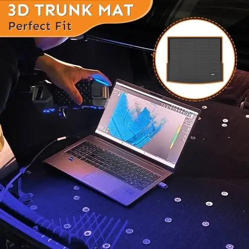 Binmotor-Floor Mats for Nissan Armada/Infiniti QX80 2025, Bucket Seat (7 Seats) 丨 TPE All Weather Car Mats Rubber Liners for Nissan Armada Accessories Cargo Trunk Mat - 3