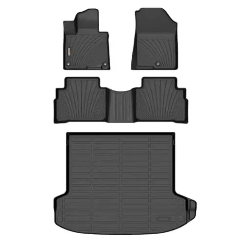 Binmotor-for kia Sportage 2026 (Only Gas Models) Floor Mats & Cargo Liner Set, Includes 1st+2nd+Rear Trunk Mat, All Weather Car Mat for Sportage Accessories Rubber Mats TPE Cargo Mat - BINMOTOR