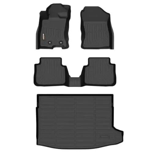 Binmotor-for Subaru Crosstrek Hybrid 2026 Floor Mats & Cargo Liner Set | 1st+2nd+Rear Trunk Mat, All Weather Car Mat for Subaru Crosstrek Hybrid Accessories Rubber Mats TPE Cargo Mat - Binmotor