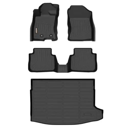 Binmotor-for Subaru Crosstrek Hybrid 2026 Floor Mats & Cargo Liner Set | 1st+2nd+Rear Trunk Mat, All Weather Car Mat for Subaru Crosstrek Hybrid Accessories Rubber Mats TPE Cargo Mat - 1