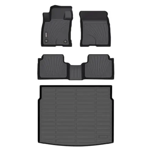 Binmotor-Floor Mats & Cargo Liner for Ford Bronco Sport 2021-2026, All Weather Car Mats Bronco Sport, 1st & 2nd & Rear Cargo Mat, Custom Fit for Bronco Sport Accessories 