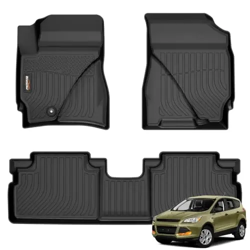 Binmotor-Floor Mats for Ford Escape 2009-2012, for Mazda Tribute & Mercury Mariner 2009-2011, TPE All Weather Mats Floor Mat for Escape, Car Mats for Mazda Tribute & Mercury Mariner 