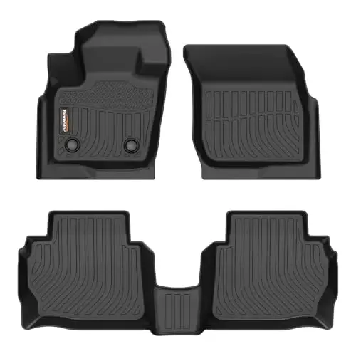 Binmotor-Floor Mats for Ford Fusion (2013-2016),for Lincoln MKZ (2013-2016), Front & 2nd Row, TPE All Weather Car Mats for Ford Fusion Accessories for Lincoln MKZ Car Floor Mat 