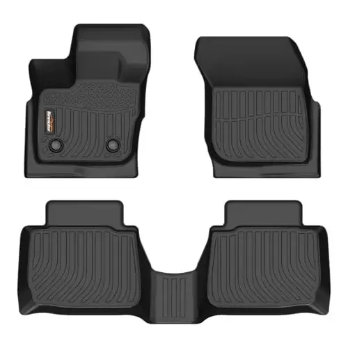 Binmotor-Floor Mats for Ford Fusion (2017-2020, Not for Hybrid),for Lincoln MKZ(2017-2020), Include Hybrid Version, TPE All Weather Car Mats for Ford Fusion Accessories for Lincoln MKZ Car Floor Mat - 1