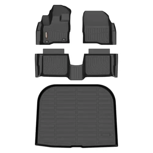 Binmotor-Floor Mats & Cargo Liner Set for Ford Taurus 2010-2019, All Weather Mats Cargo Trunk Mat Waterproof Car Mats for Taurus Accessories Custom Fit - 1