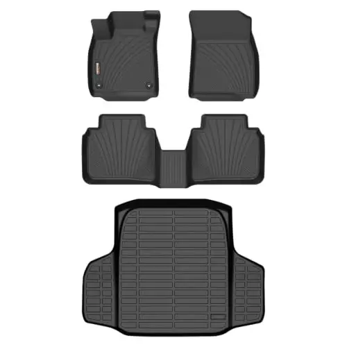 Binmotor-Floor Mats & Cargo Liner for Honda Accord 2023-2026(Include Hybrid) All Weather Car Mtas Floor Liners Car Floor Mats Cargo Trunk Mat for Honda Accord Accessories 