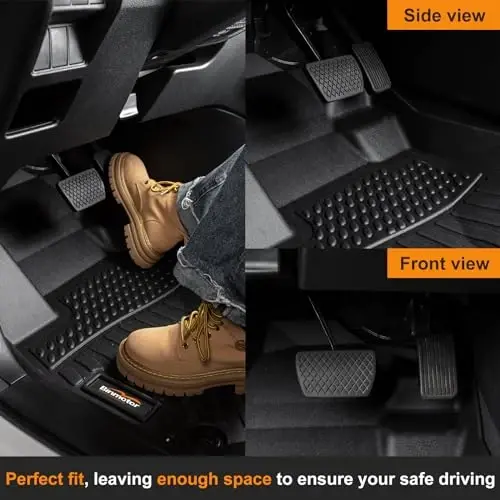 Binmotor-Floor Mats & Cargo Liner Set for Honda CRV 2012-2016(Not fit EX-L/Touring Models), All Weather Car Mats for Honda CR-V Accessories (Non subwoofer Under Passenger Seat) - 3