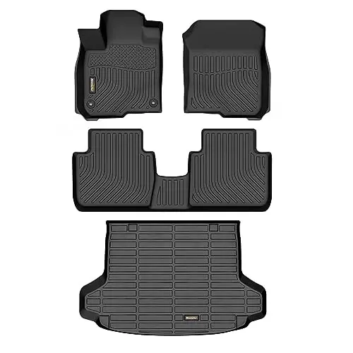 Binmotor-for Honda HRV(Include Hybrid) 2023-2027/Acura ADX 2025-2026 All Weather Floor Mats Cargo Liner Set, Heavy Duty Car Floor Liners HR-V TPE Waterproof Full Set, for HRV Accessories 