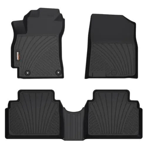 Binmotor- Floor Mats for Hyundai Elantra 2021-2026, Front & 2nd Row,TPE All Weather Car Accessories Mats Elantra, Custom Fit Floor Liners Waterproof, Nonslip 