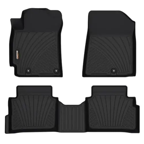 Binmotor-All Weather Floor Mats for Kia Forte 2024 2023 2022-2019, GT丨GT-line丨LX丨 LXS Waterproof Car Mats Rubber Floor Liners for Kia Forte Accessories 