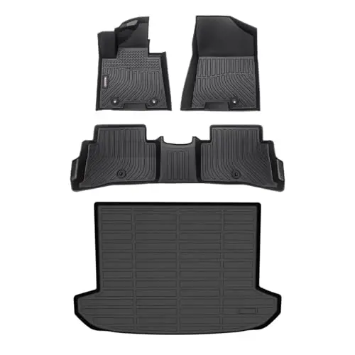 Binmotor-All Weather Floor Mats Cargo Liner Full Set for Kia Sportage 2017-2022 (Only Gas Models), Heavy Duty Car Floor Liners for Sportage Accessories 