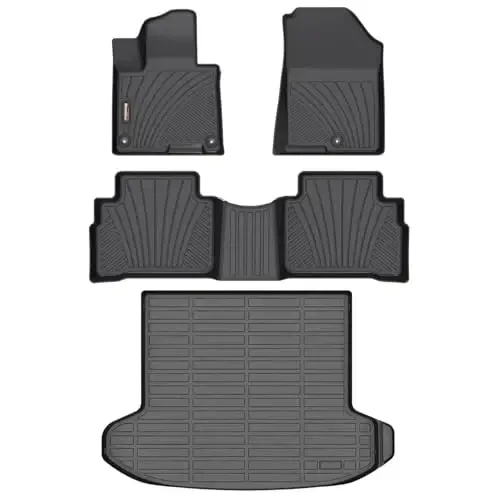 Binmotor- All Weather Floor Mats Cargo Liner Full Set for kia Sportage 2023-2025 (Only Gas Models), Heavy Duty Car Floor Liners for Sportage Accessories 