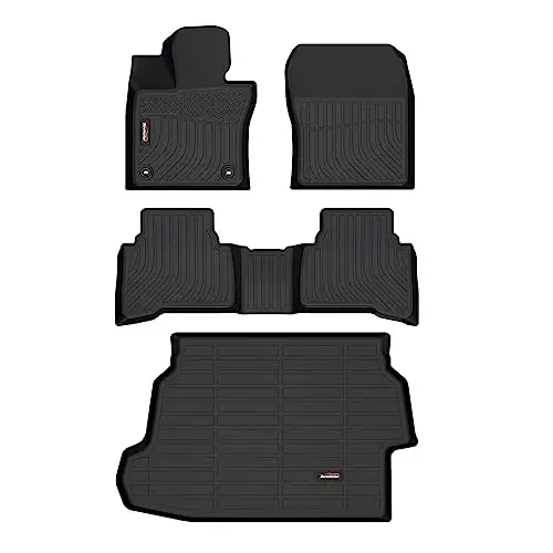Binmotor-Floor Mats & Cargo Liner 2023-2026 Toyota Prius & Prius Prime(PHEV), TPE Heavy Duty Non-Slip Automotive Floor Liners Waterproof Car Mats for Prius Accessories 
