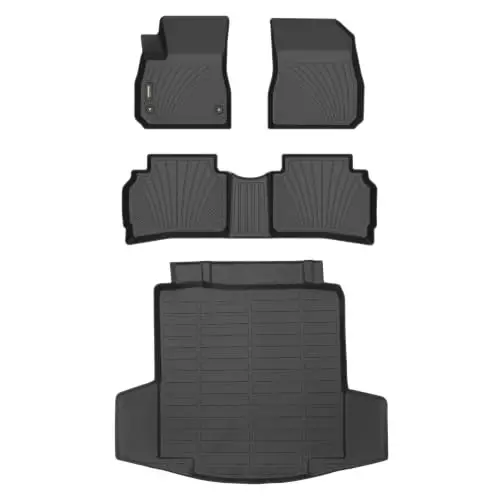 Binmotor-Всепогодные автомобильные коврики для Chevrolet/Chevy Malibu 2016-2025, водонепроницаемые коврики из TPE для Chevy Malibu, коврик в багажник, аксессуары — черные 