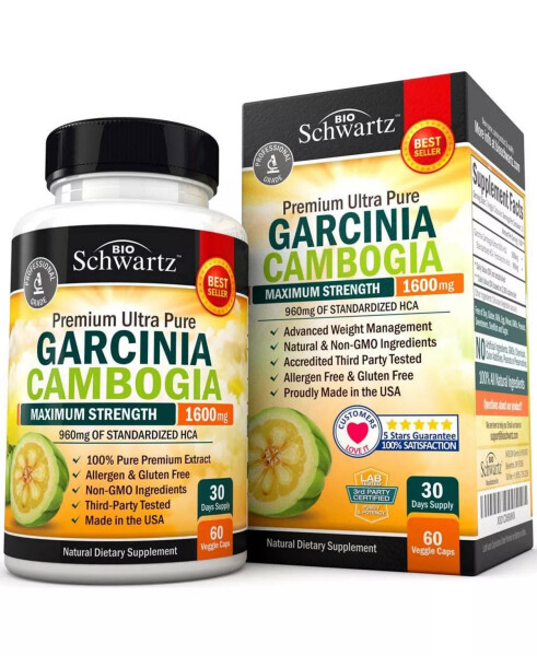 Bio Schwartz Garcinia Cambogia 1600mg 60 Kapsula Rangsiz - 1