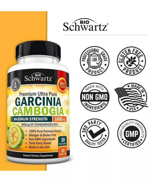 Bio Schwartz Garcinia Cambogia 1600mg 60 Kapsula Rangsiz - 2