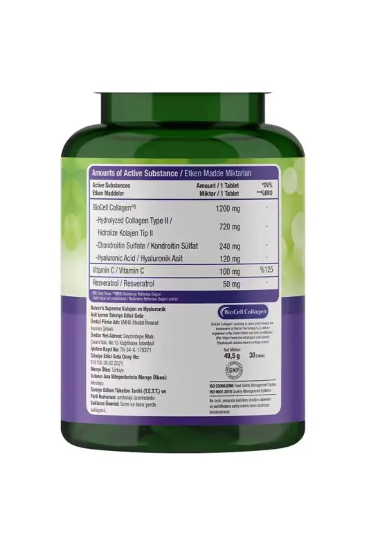 Biocell Kollagen Giyaluron Kislotasi 30 Tablet - 3