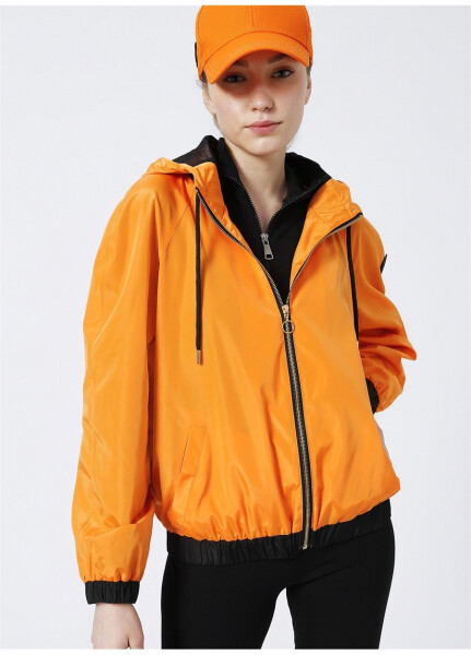 Biondina X Boyner Orange Hooded Women's Basic Thin Jacket KESHA - 22