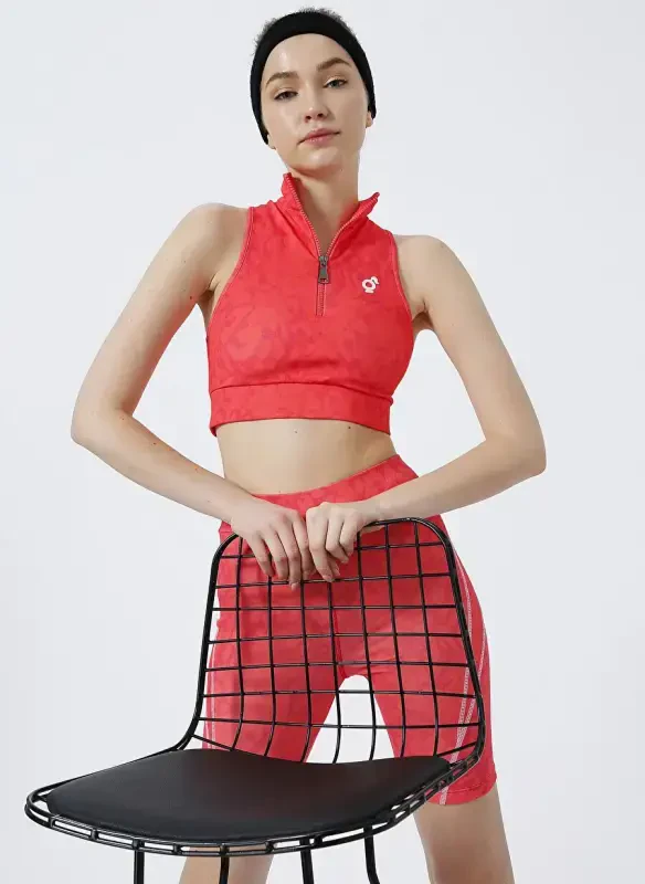 Biondina XModazone Patterned Red Women's Bustier TARBES - BIONDINA X BOYNER