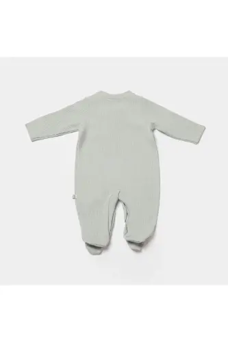 Biorganic Waffle Smile Baby Romper 60743 Mint - GENEL MARKALAR (1)