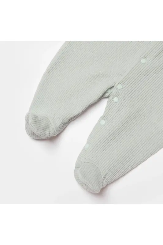 Biorganic Waffle Smile Baby Romper 60743 Mint - 4