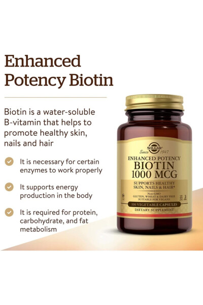 Biotin 1000 Mcg 100 Vegeterian Kapsulalar - 3