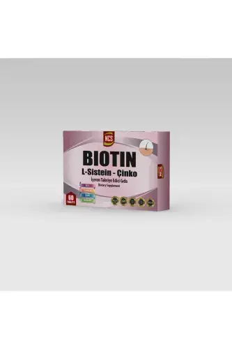 Biotin 2500 mcg 60 Tablets L-cysteine Zinc Vitamin B12 - 7