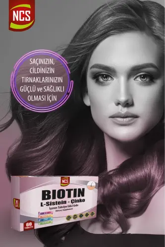 Biotin 2500 мкг 60 таблетка L-систеин Цинк витамин B12 - 7