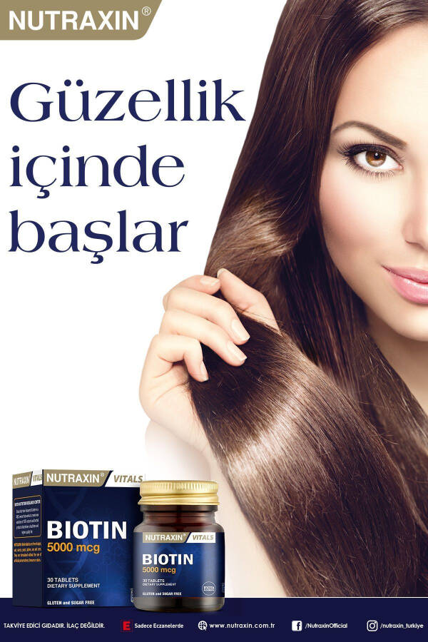 Biotin 5000 Mcg 30 Tablets - 10